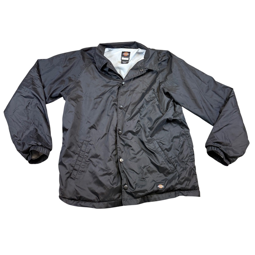 Dickies Kids Black Nylon Snap Front Coach Jacket‎ XL 18/20 KJ7624BK